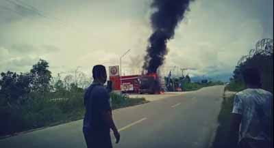 Mobil Tangki BBM Terbakar di Jengan Danum, 1 Orang Tewas