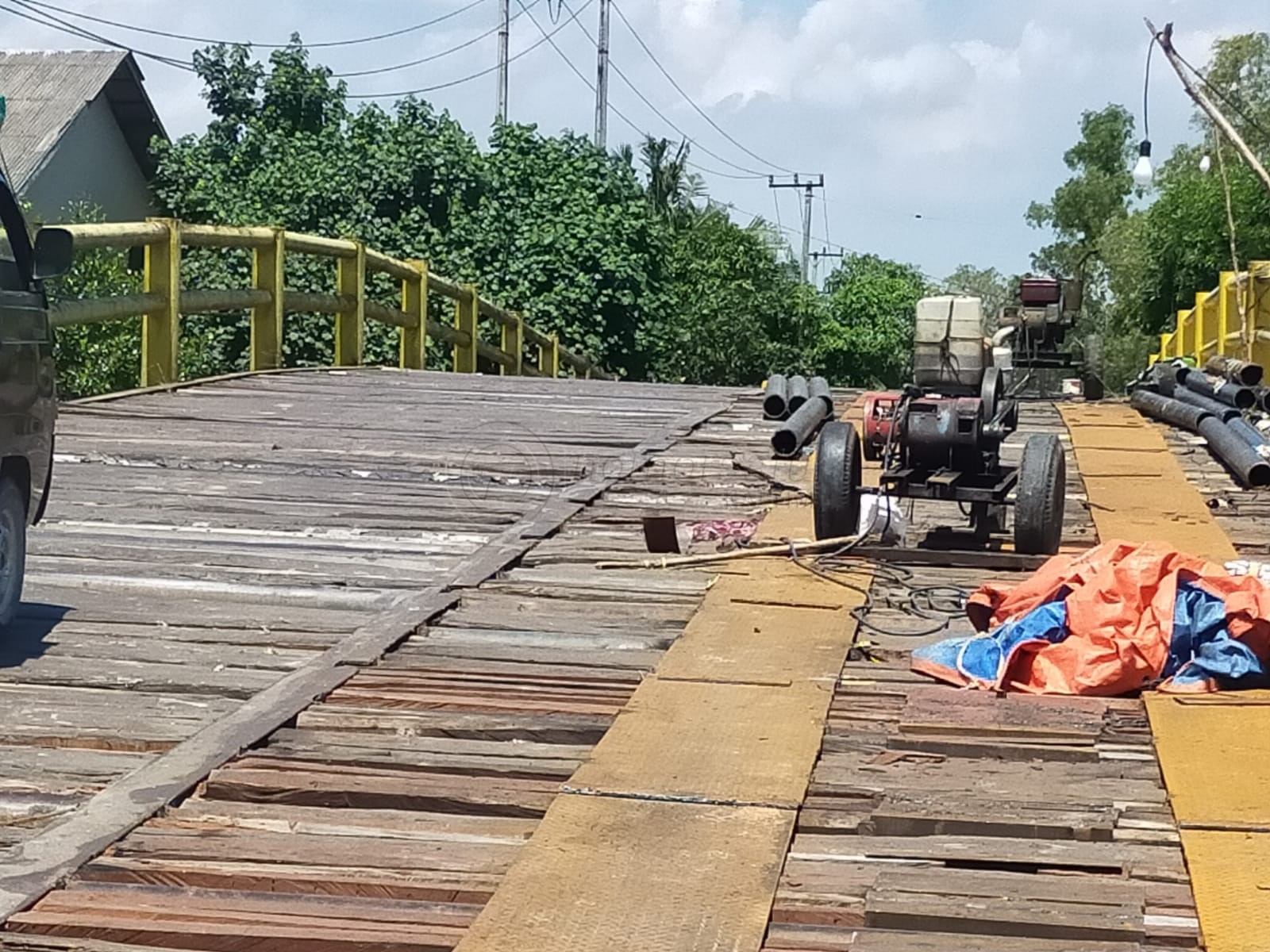 Lewat Target, Perbaikan Jembatan Sambera Belum Rampung