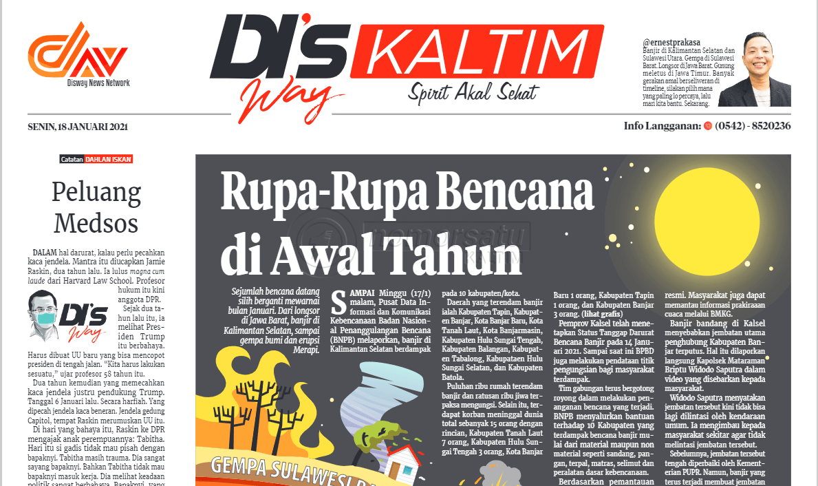 Rupa-Rupa Bencana di Awal Tahun