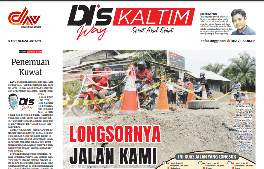 Jalan Poros Samarinda-Balikpapan Terus Longsor