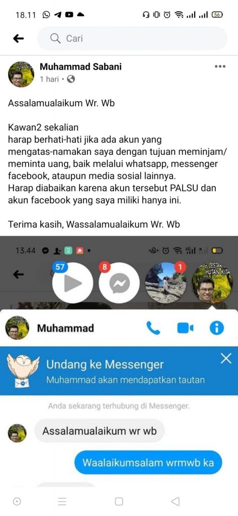 Akun Bodong Sekprov Beredar, Modus Pinjam Uang Rp 15 Juta