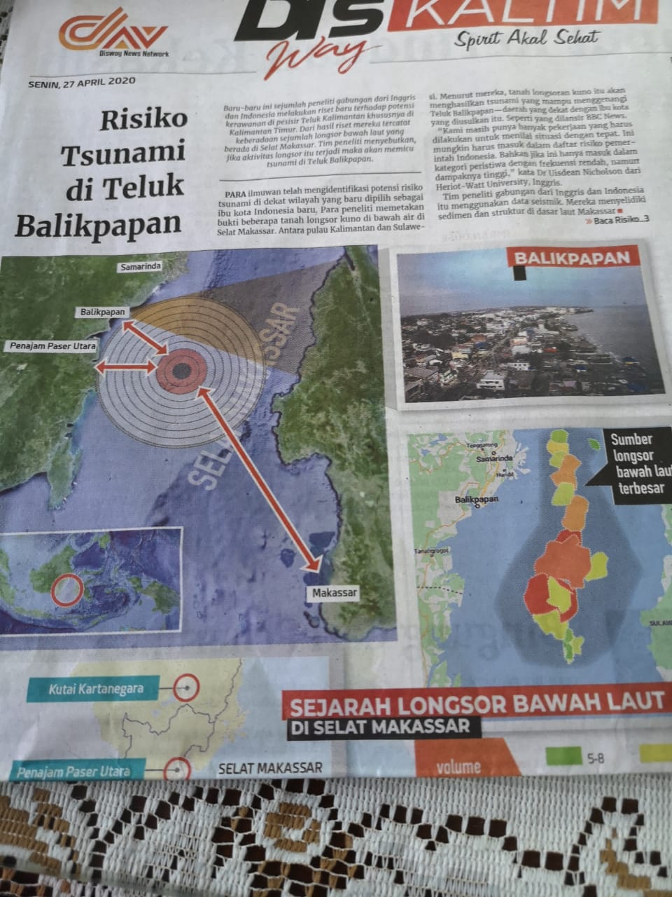 Risiko Tsunami di Teluk Balikpapan 