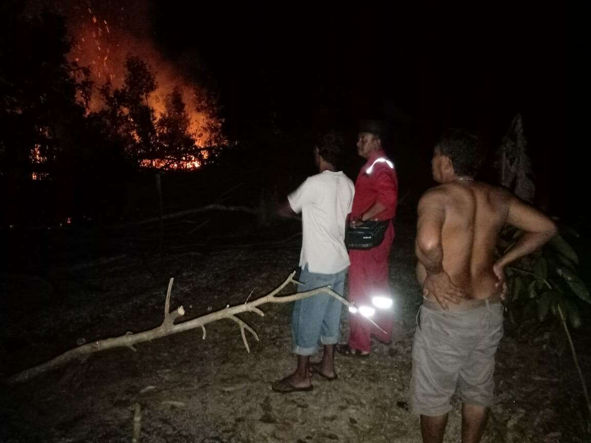 Dua Hektare Lahan Terbakar di Kampung Tanjung Batu