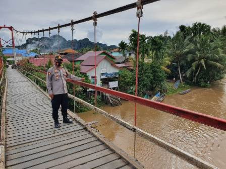 Curah Hujan di Long Apari Tinggi, Kapolsek: Warga Mahulu Jangan Resah,