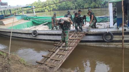 Kodim 0912 Kubar Lakukan TMMD di Long Hubung