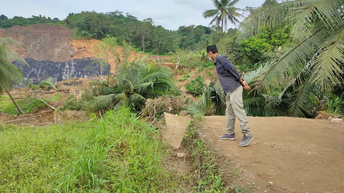 Gara-Gara Tambang, Lahan Warga Tenggarong Seberang Longsor