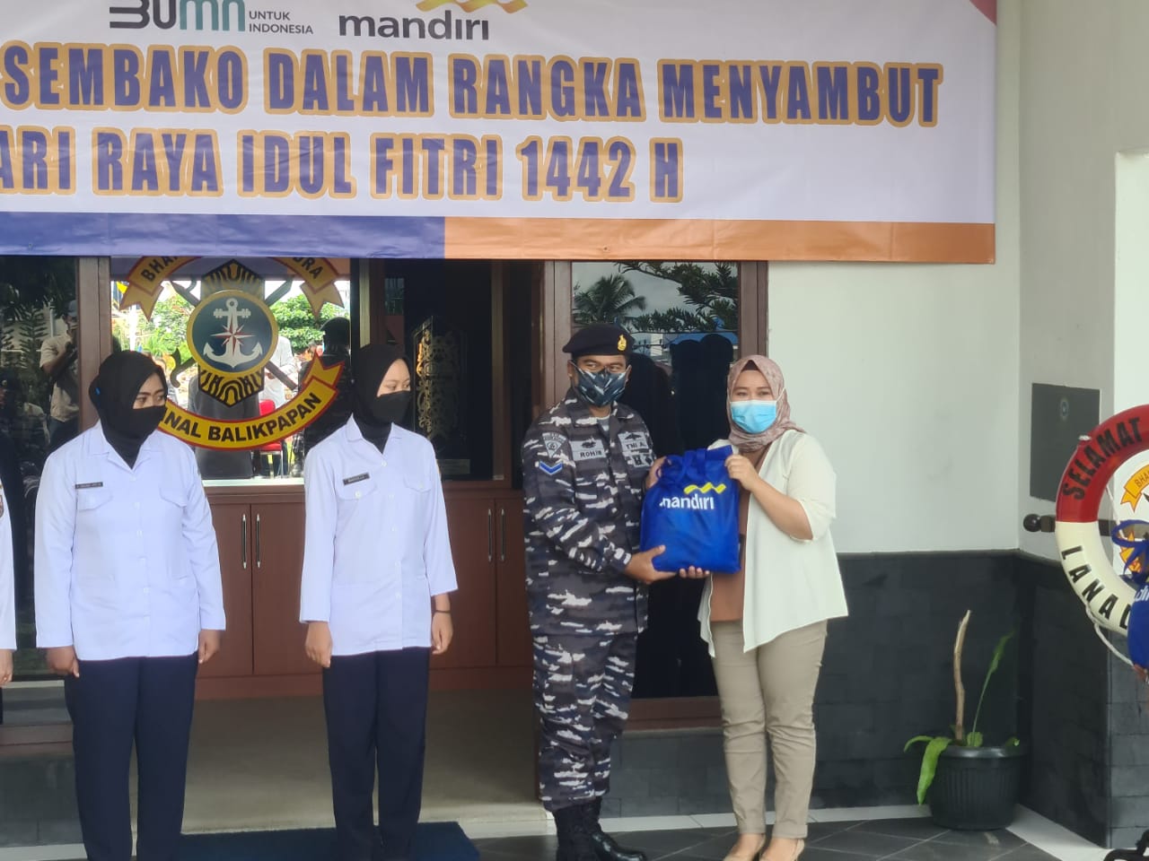 Danlanal Balikpapan Didatangi Bank Mandiri