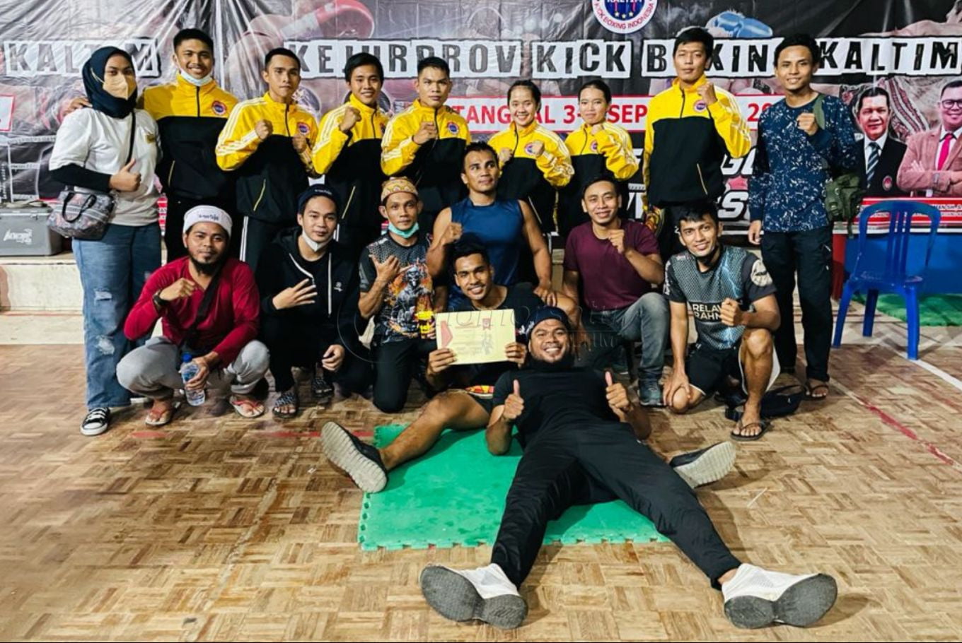 Bawa 7 Emas, Kubar Juara Umum Kejurprov Kick Boxing Kaltim