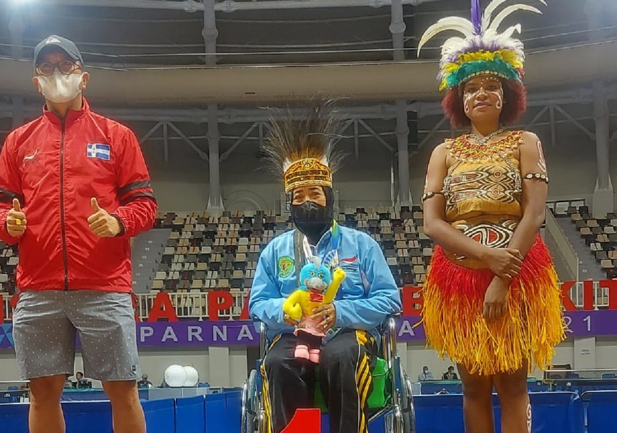 Peparnas XVI Papua 2021, Kaltim Raih Emas Dari Atletik dan Tenis Meja