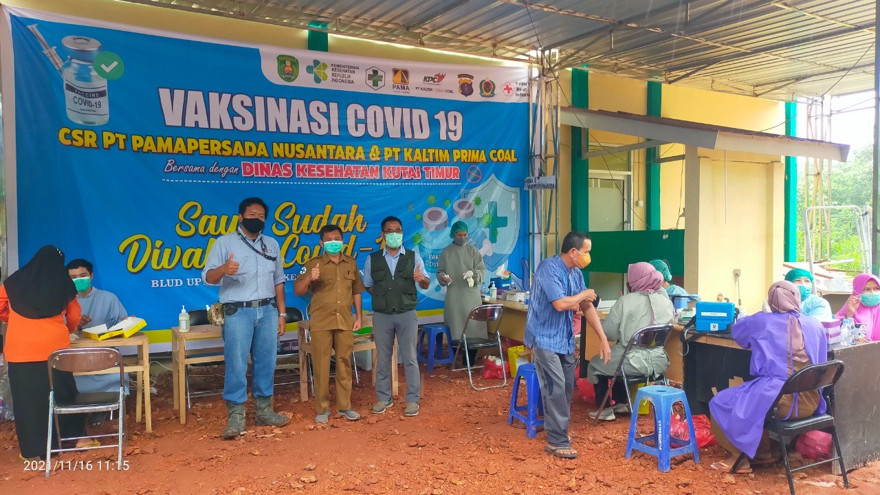 PT Pamapersada Distrik KPCB, dan KPC Gelar Vaksinasi Massal 1000 Dosis