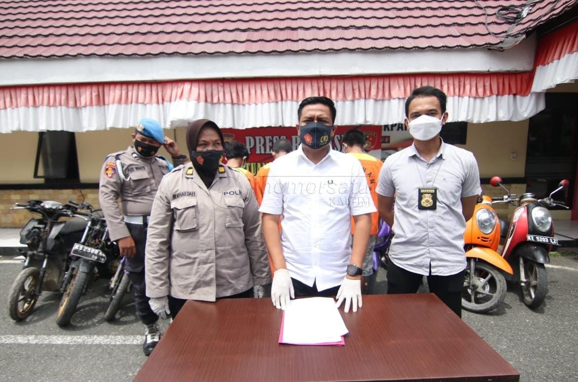 Polresta Balikpapan Bekuk Jaringan Curanmor, 11 Sepeda Motor Jadi Barang Bukti