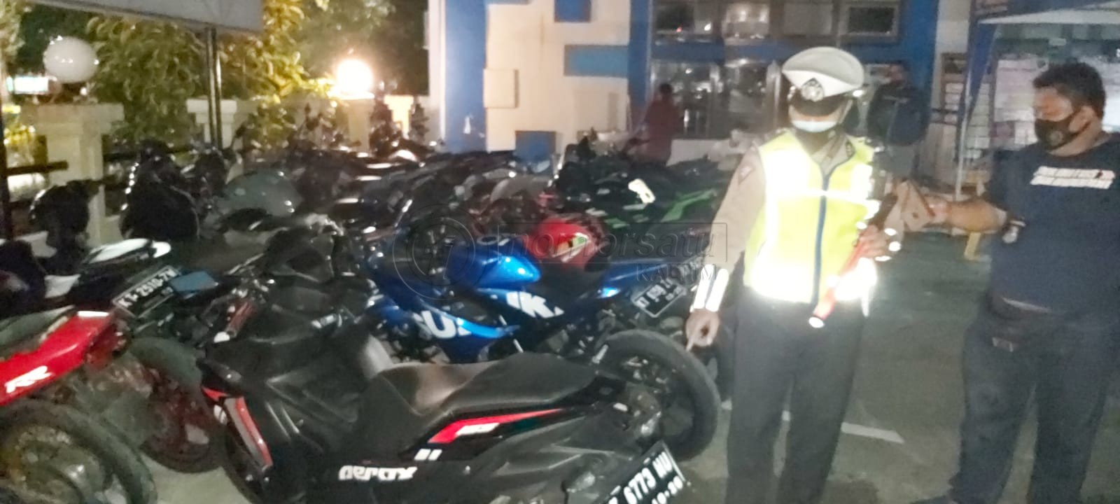 Puluhan ABG di Balikpapan Beserta Motornya Terjaring Razia Knalpot Brong