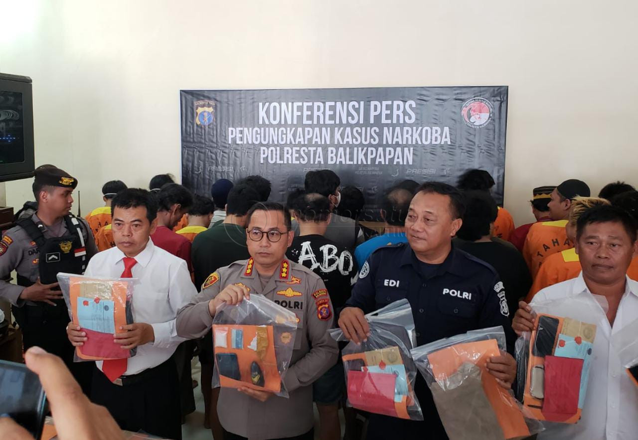 Kasus Narkoba Terbanyak di Balikpapan Barat, 46 Orang jadi Tersangka