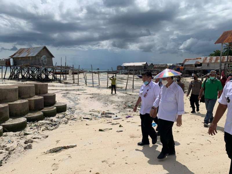 Peninjauan di Pulau Balikukup, Abrasi Jadi Perhatian Wagub