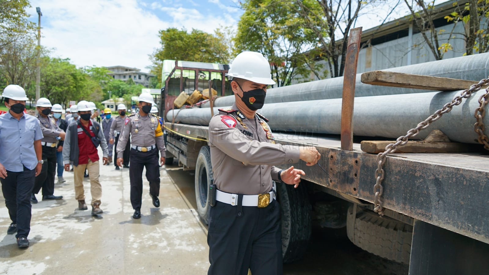 Inspeksi Angkutan Barang, Ditlantas Polda Kaltim Sidak Perusahaan