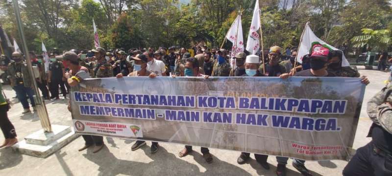 Warga Pemilik Lahan Tol Balikpapan-Samarinda Geruduk BPN