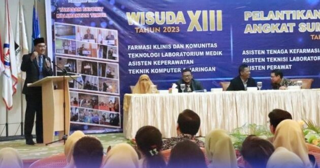 Kadiskominfo Kaltim Hadiri Wisuda XIII SMK Kesehatan