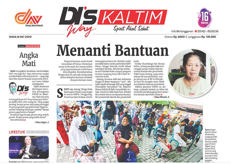 Disway Kaltim Edisi Cetak 18 Mei 2020