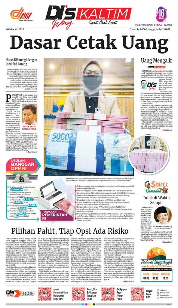 Disway Kaltim Edisi Cetak 14 Mei 2020