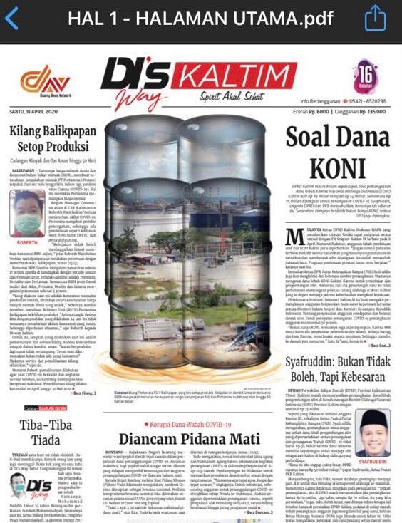 Soal Dana KONI Kaltim