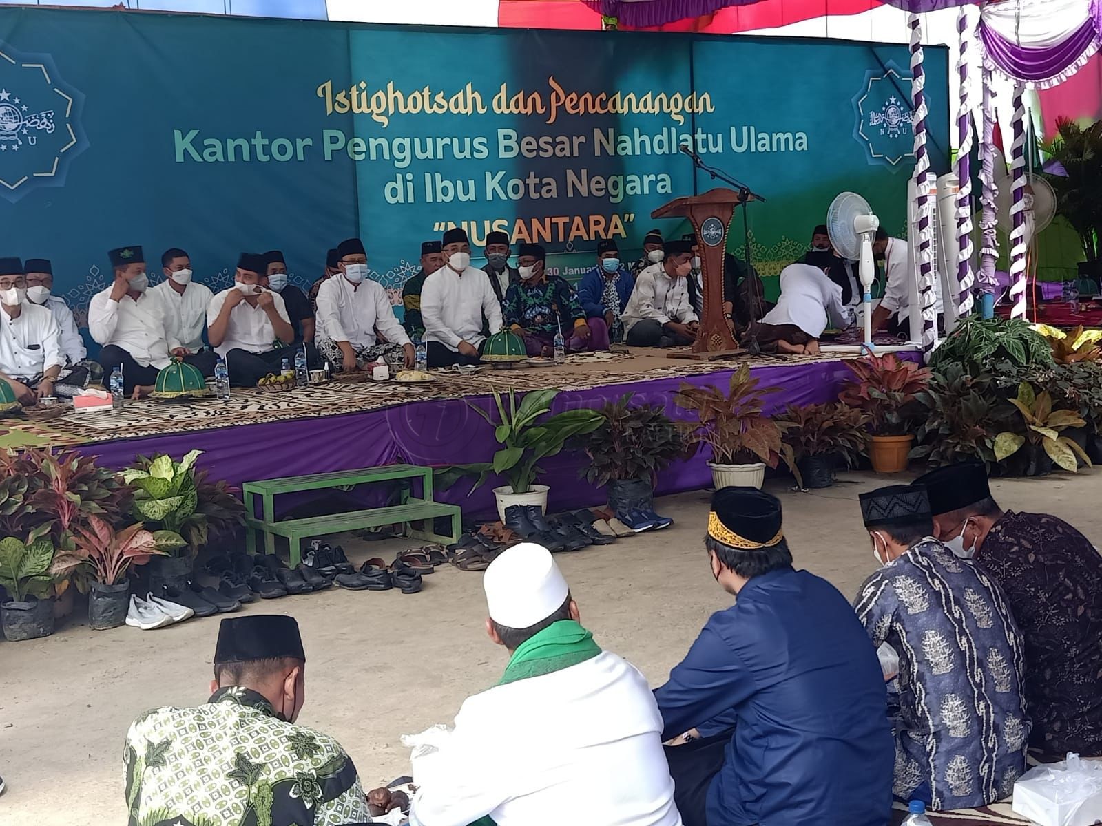 Pimpinan GP Ansor Kaltim Sukseskan Giat Pembangunan Kantor PBNU di Tanah IKN Nusantara