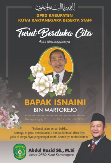 Iklan Ucapan Duka Cita dari Ketua DPRD Kukar