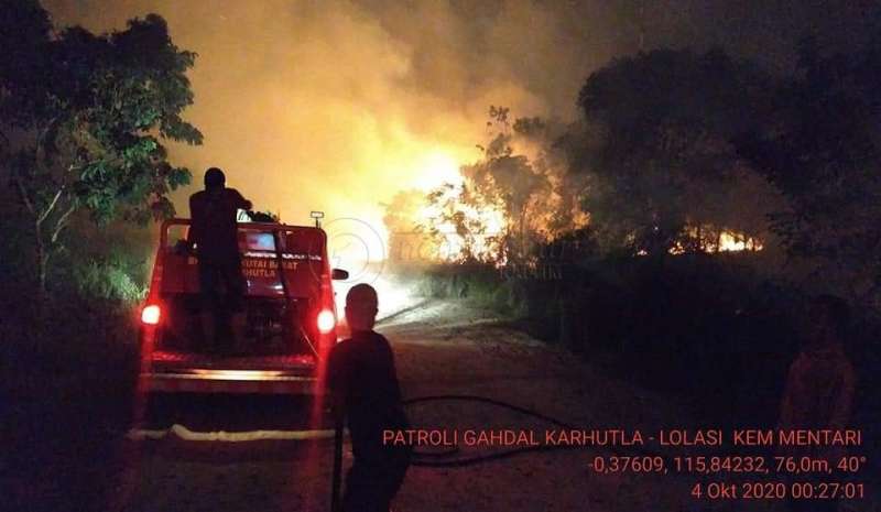 Ratusan Hektare Hutan di Kampung Mendung Terbakar