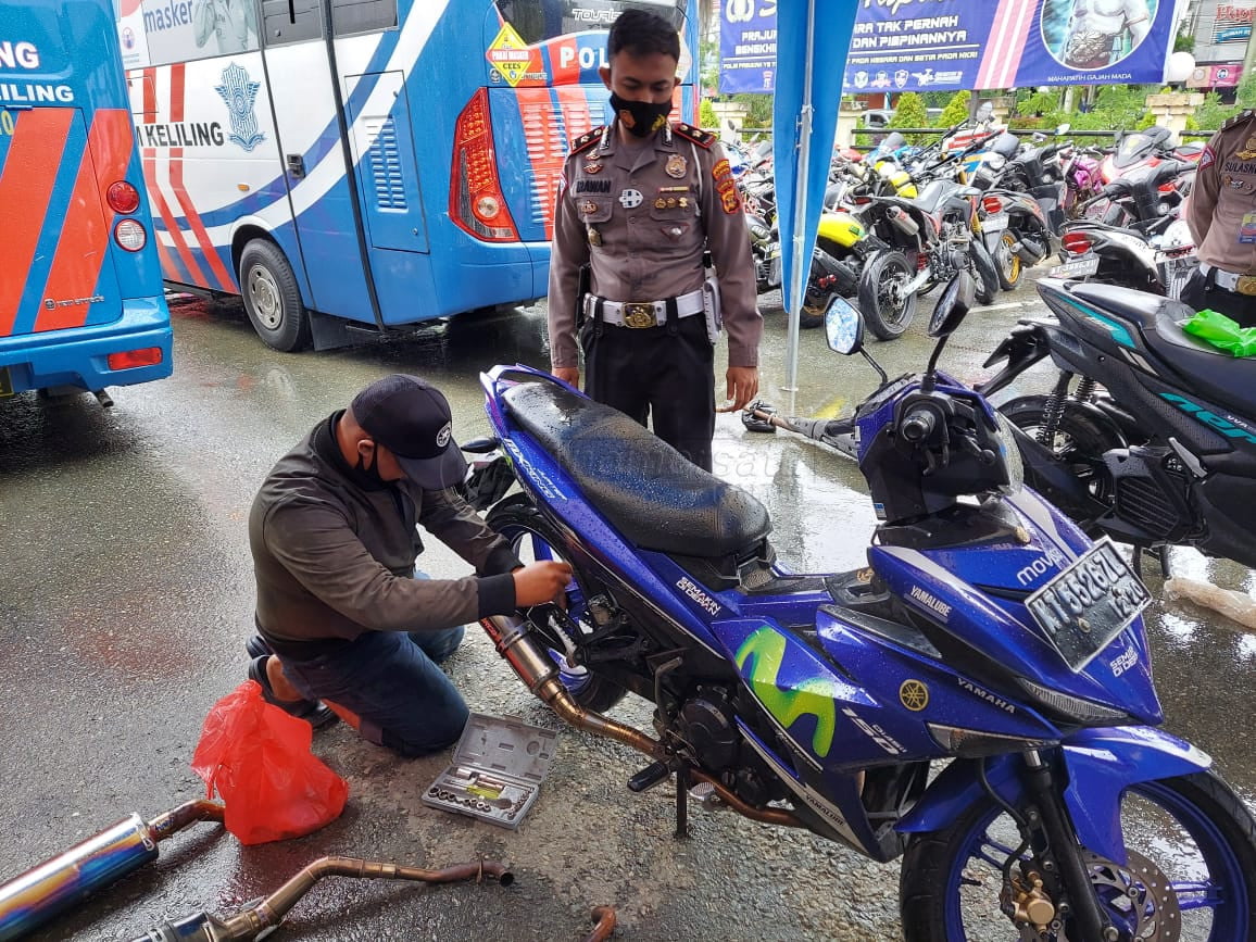 101 Sepeda Motor Berknalpot Brong di Balikpapan Terjaring Razia