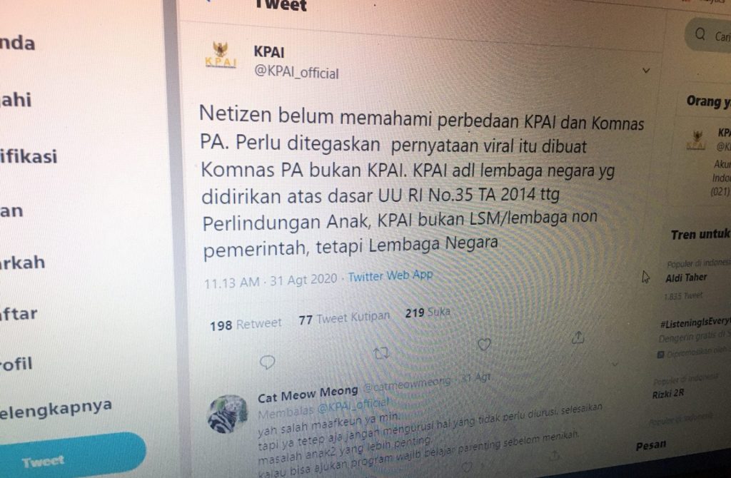 Kata ‘Anjay’ Terlanjur Viral, KPAI Sebut dari Komnas PA