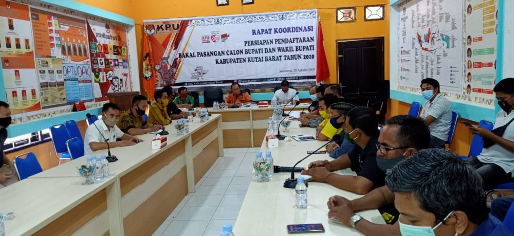 KPU Kubar Rakor, Persiapan Pendaftaran Bacalon Pilkada Kubar 2020