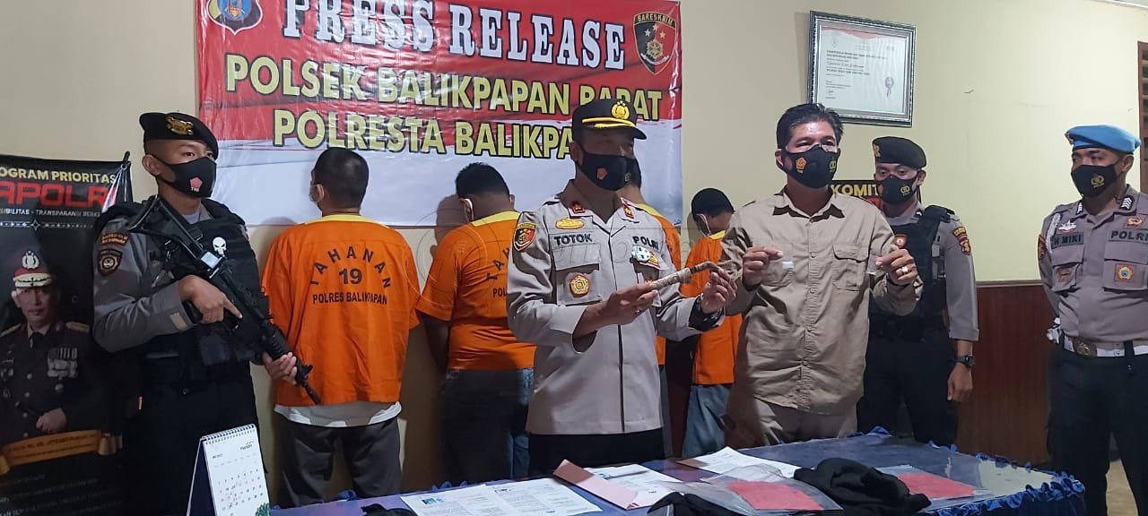 Operasi KRYD, Polsek Balikpapan Barat Ringkus 4 Pelaku Kriminal