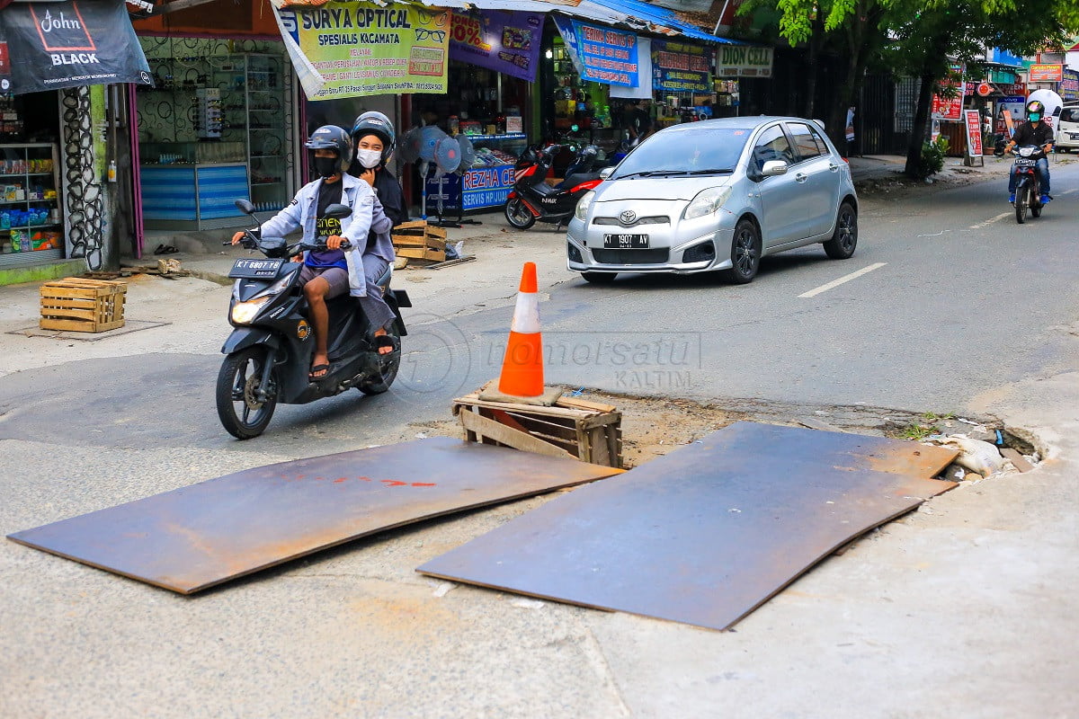 Jalan Rusak di Sepinggan Disinyalir Buat Kemacetan