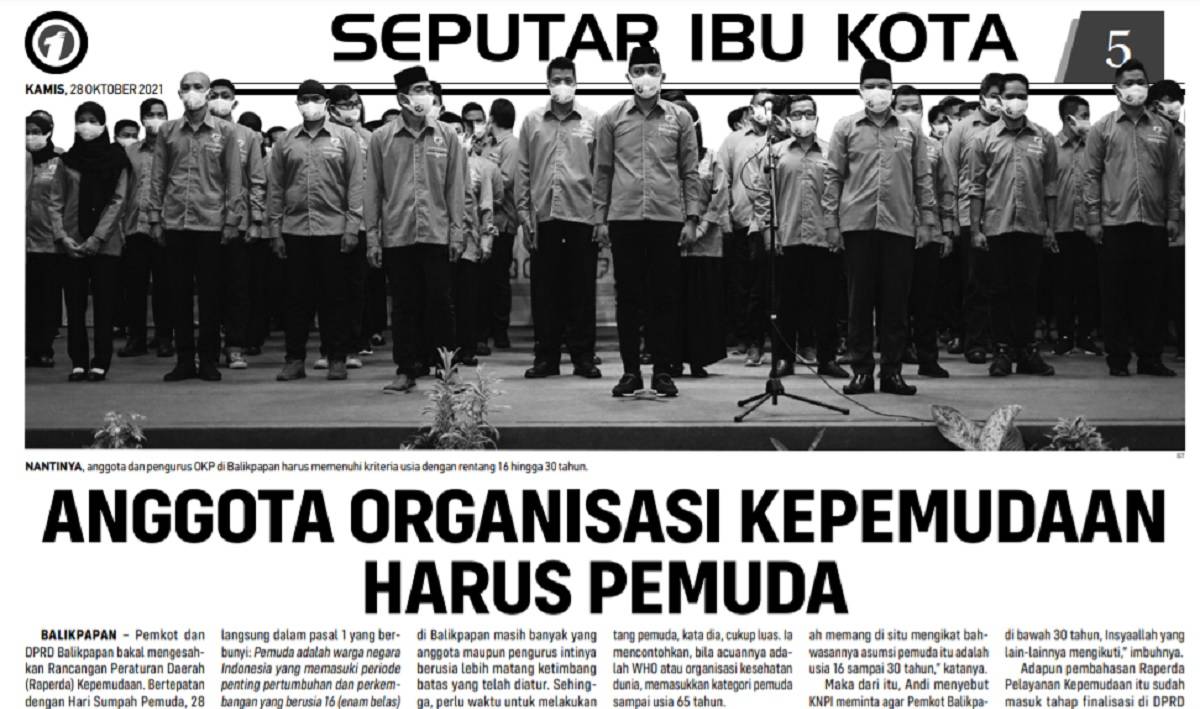 Anggota Organisasi Kepemudaan di Balikpapan Harus Pemuda