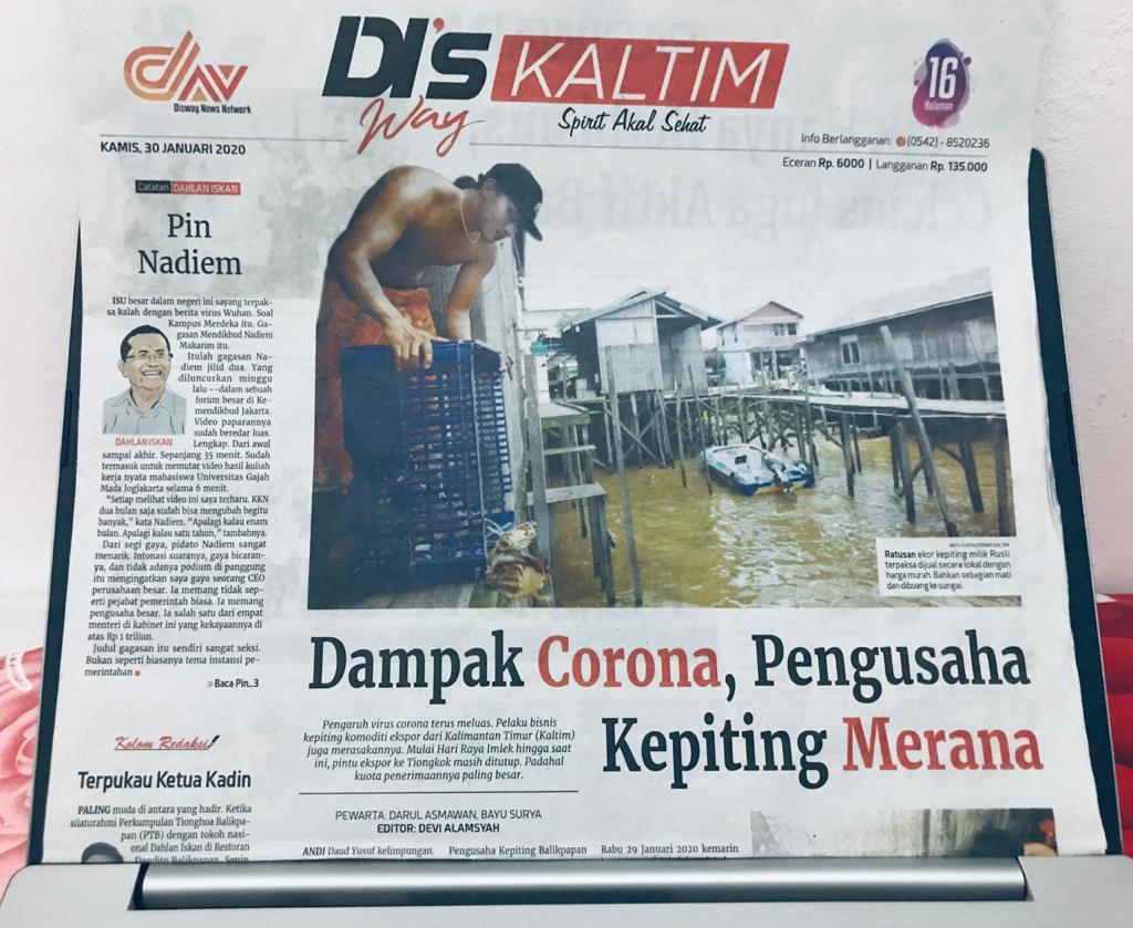 Dampak Corona, Pengusaha Kepiting Merana