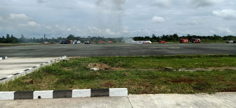 Heboh Pesawat Terbakar di Kubar, Ternyata cuma Simulasi