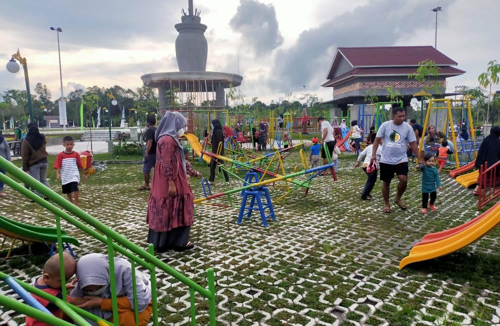 Taman Depan Kantor Bupati PPU Masih Masa Pemeliharaan, Pemkab Minta Masyarakat Jaga Bersama